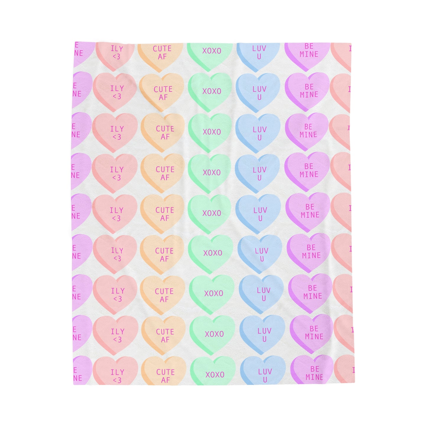 Conversation Heart Blanket