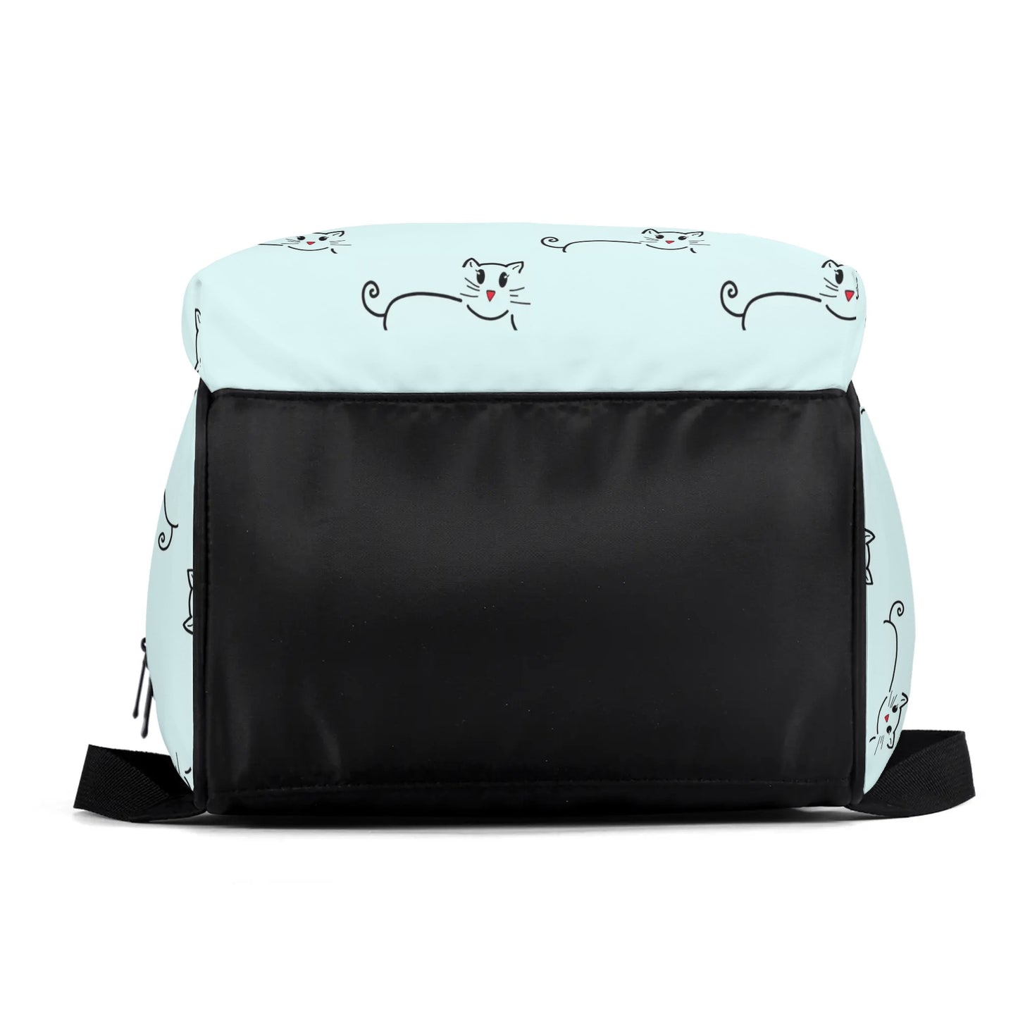 Large Capacity Diaper Bag Mummy Backpack Nursing Bag Blue Cat silhouette