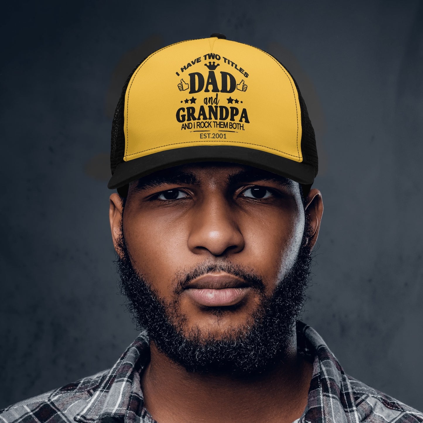 Two Titles DAD AND GRANDPA Trucker Hats