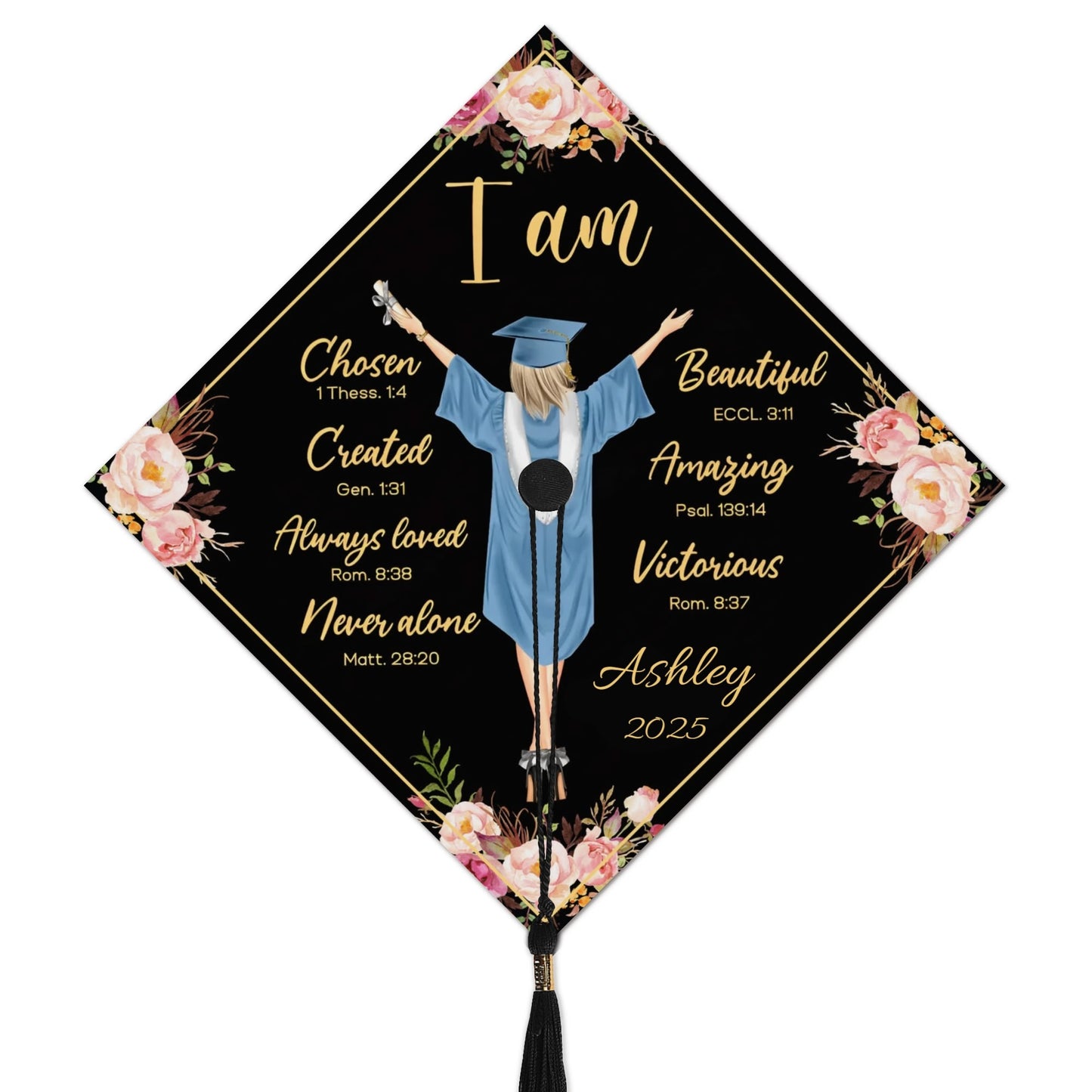 Decorated Graduation Cap Topper Class of 2025 Gift
