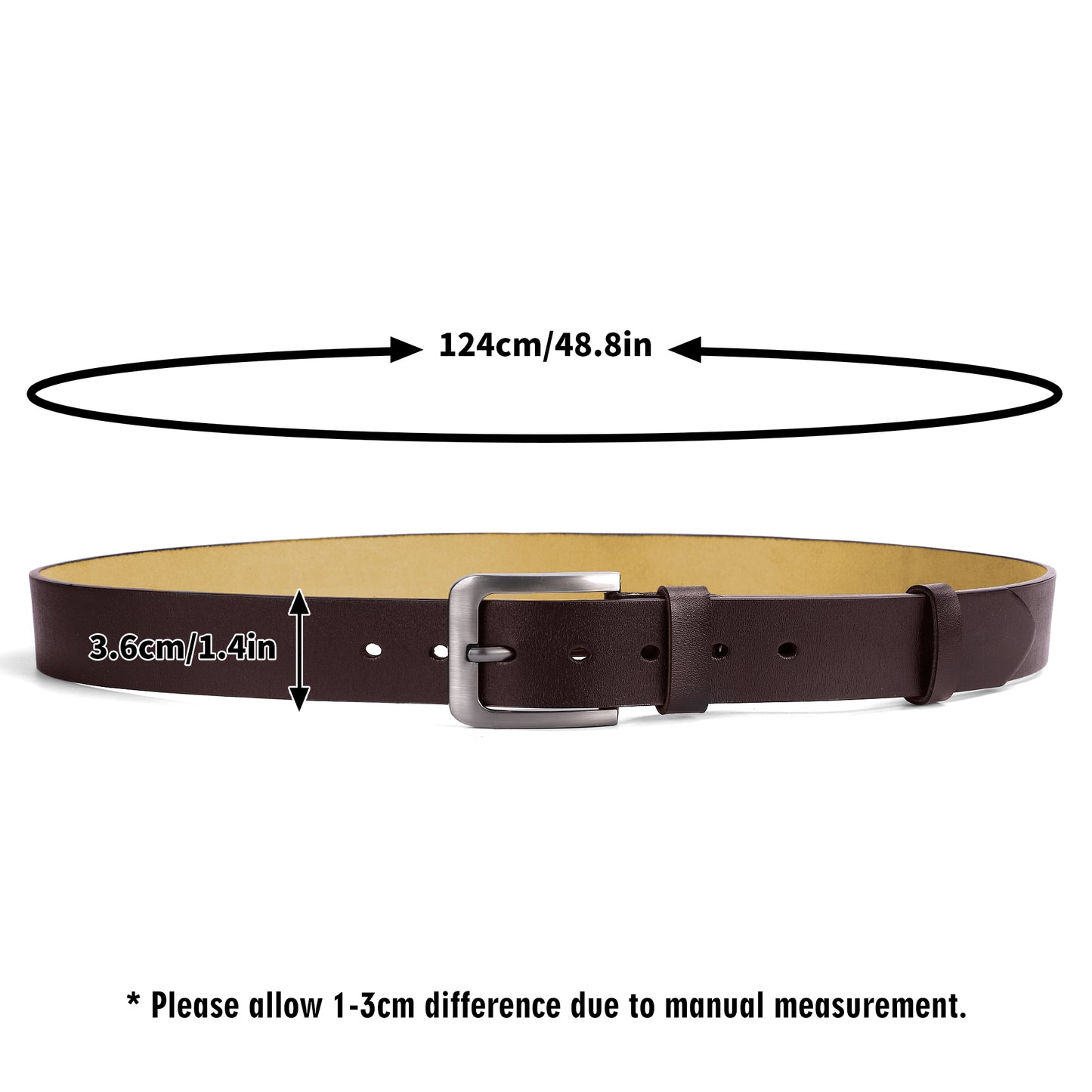 World's Best Grandpa Engraved Leather Brown Belt