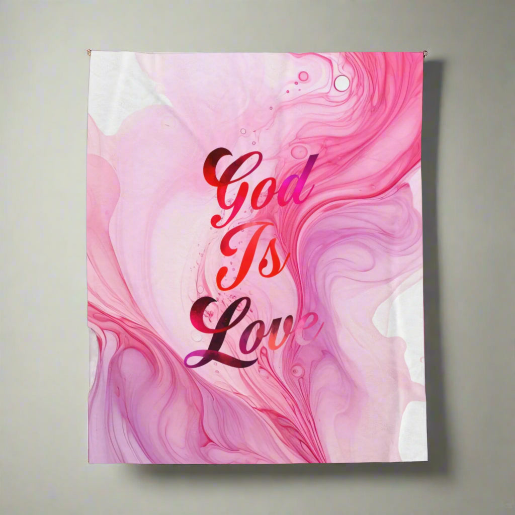 God Is Love Velveteen Plush Blanket