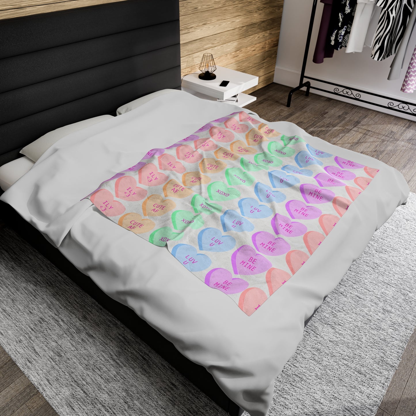 Conversation Heart Blanket