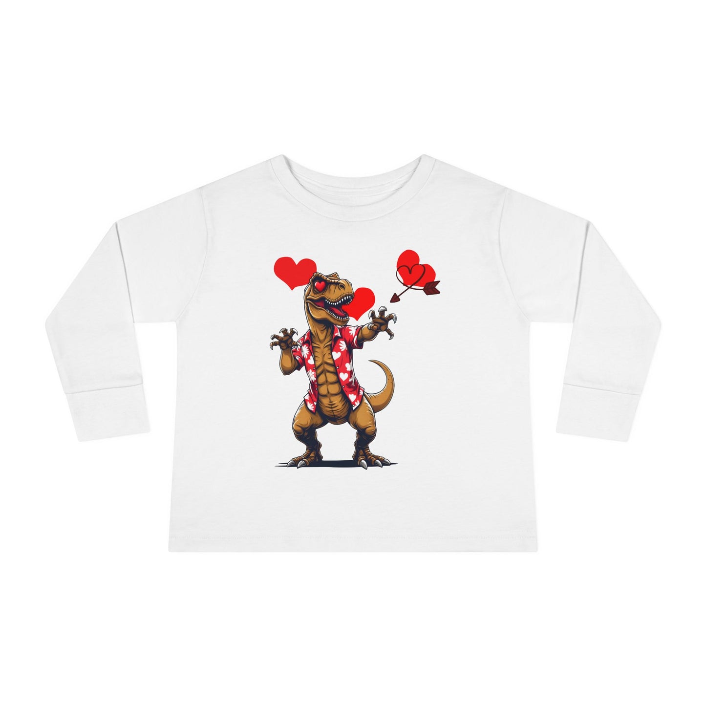 Toddler Dinosaur Valentine Long Sleeve Tee