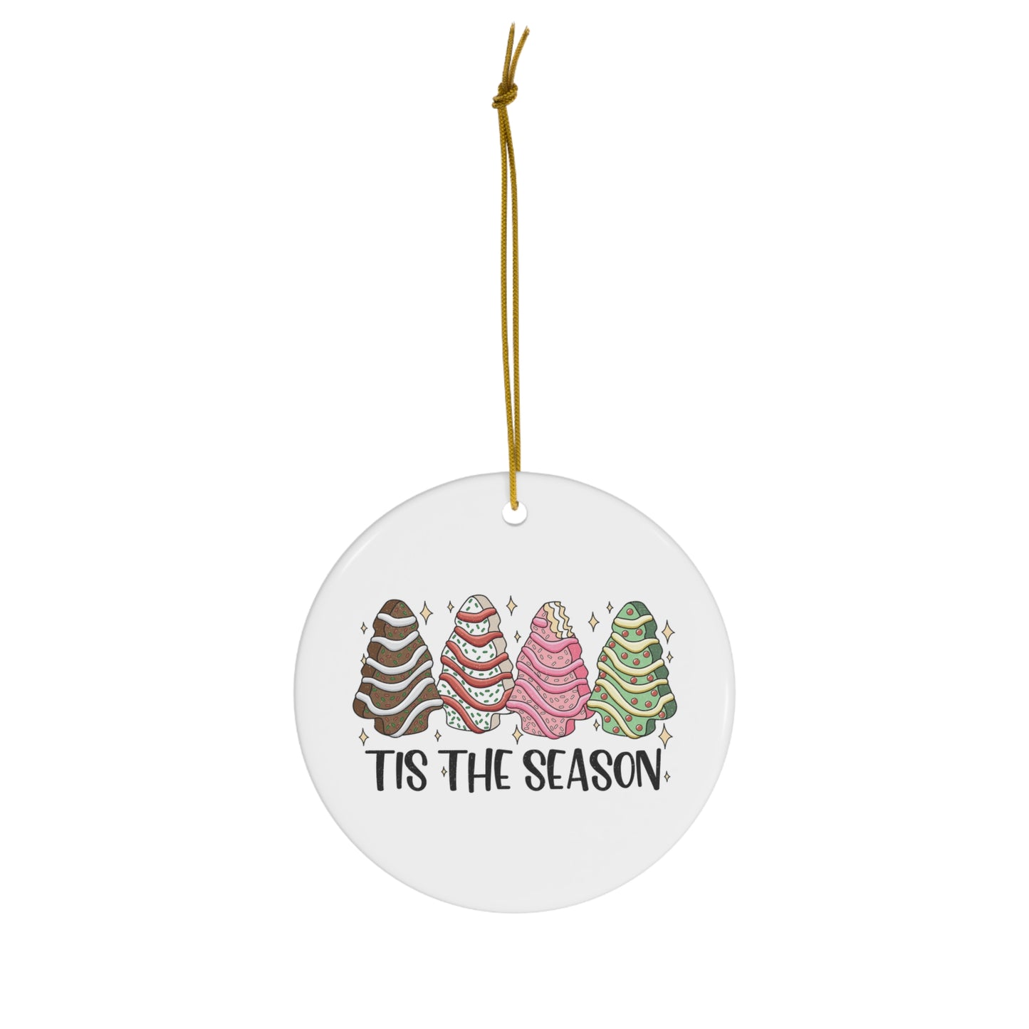 Ceramic Christmas Cake Ornament