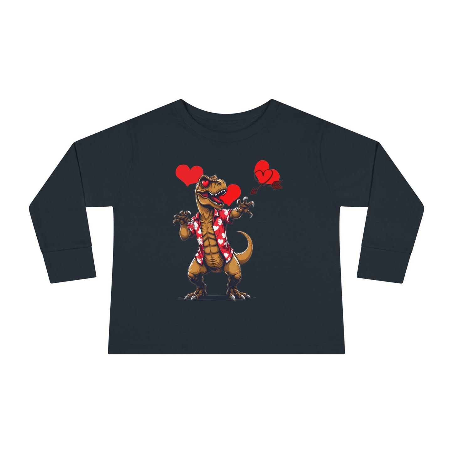 Toddler Dinosaur Valentine Long Sleeve Tee