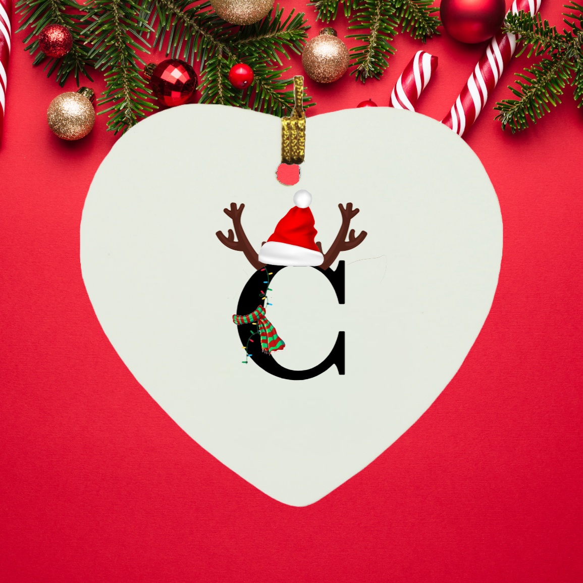 Christmas Letter Personalized Name Ornament