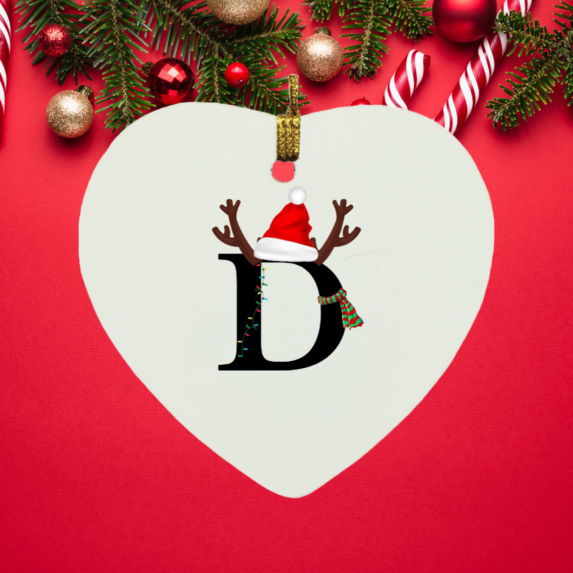 Christmas Letter Personalized Name Ornament