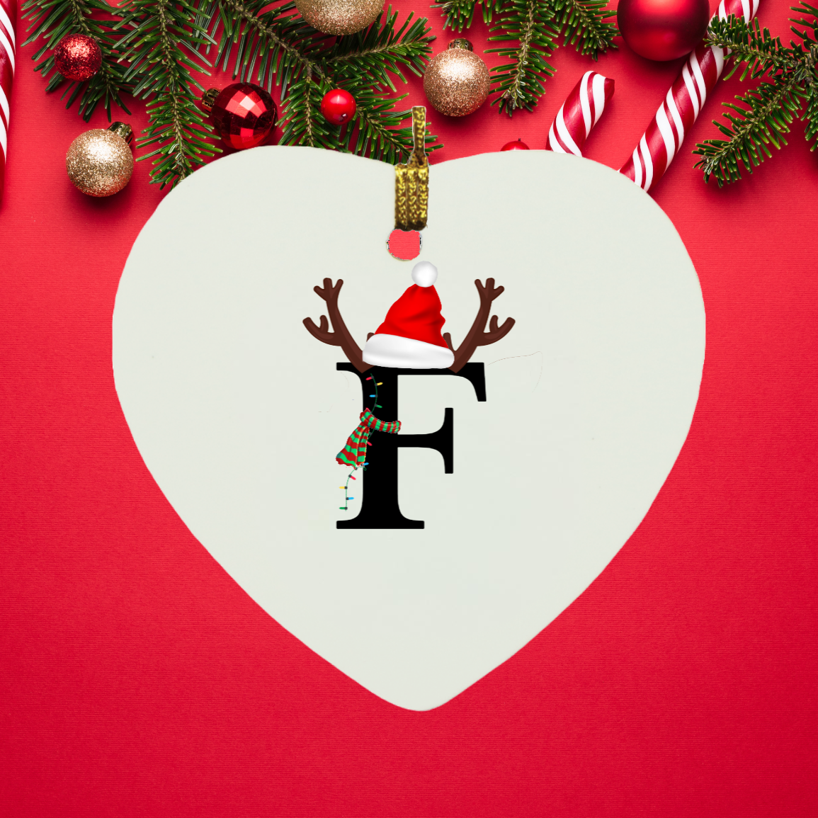 Christmas Letter Personalized Name Ornament