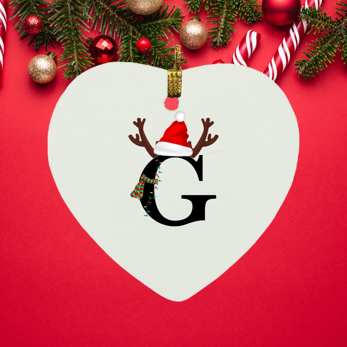 Christmas Letter Personalized Name Ornament
