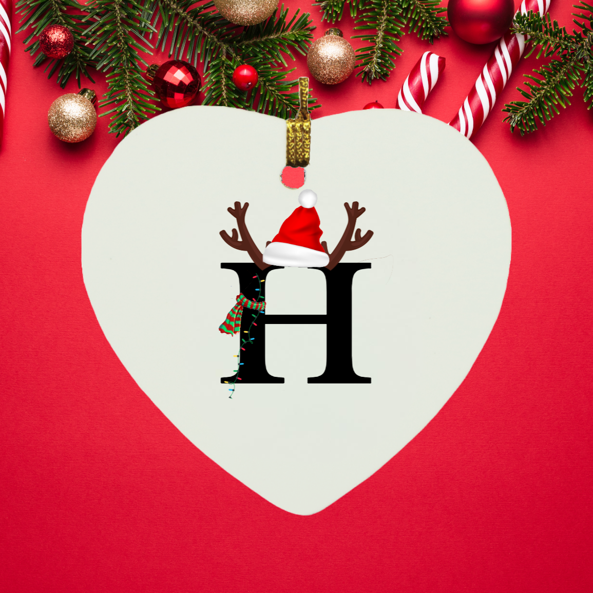 Christmas Letter Personalized Name Ornament