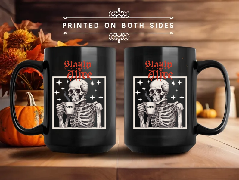 Coffee skeleton mug
