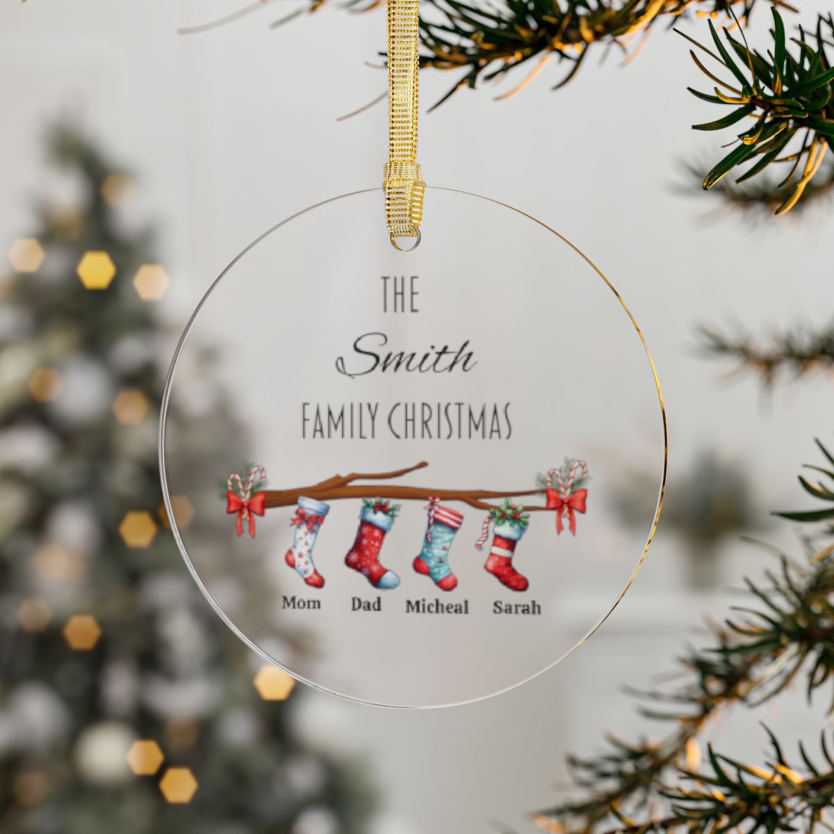 Personalized Family Stocking Ornaments