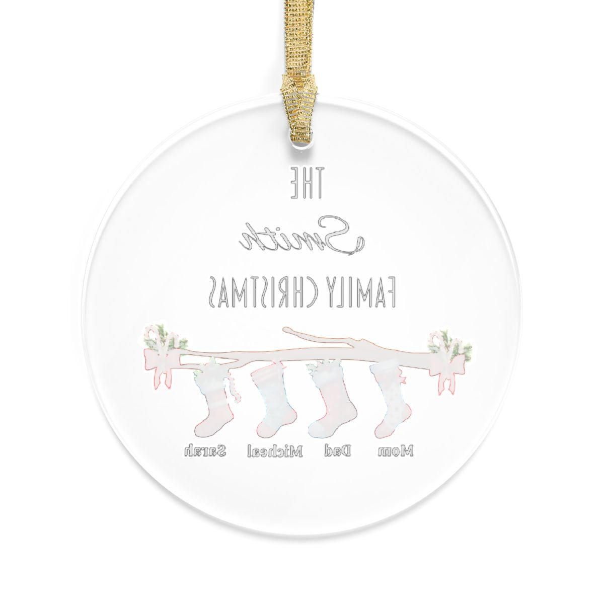 Personalized Family Stocking Ornaments
