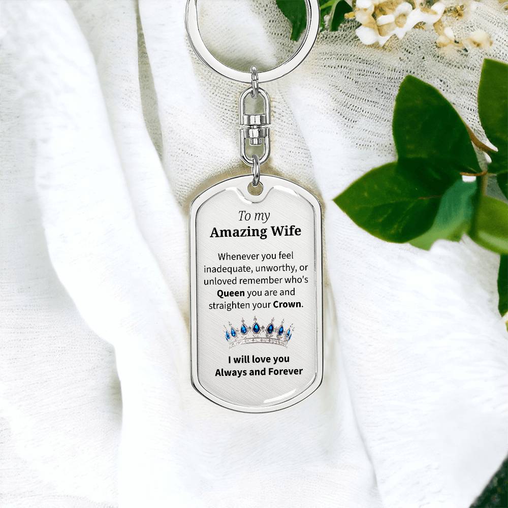 To my Amazing Wife Keychain