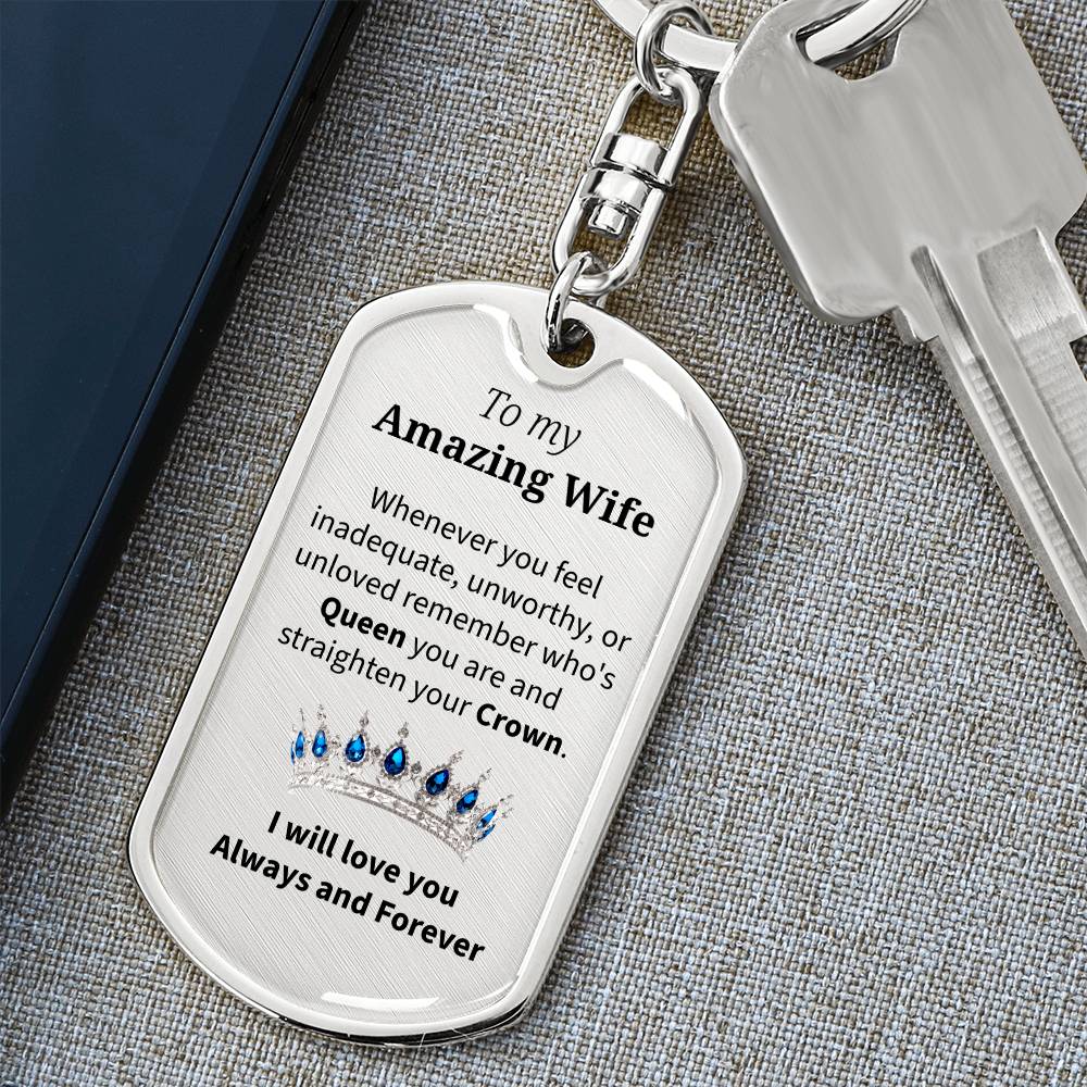 To my Amazing Wife Keychain