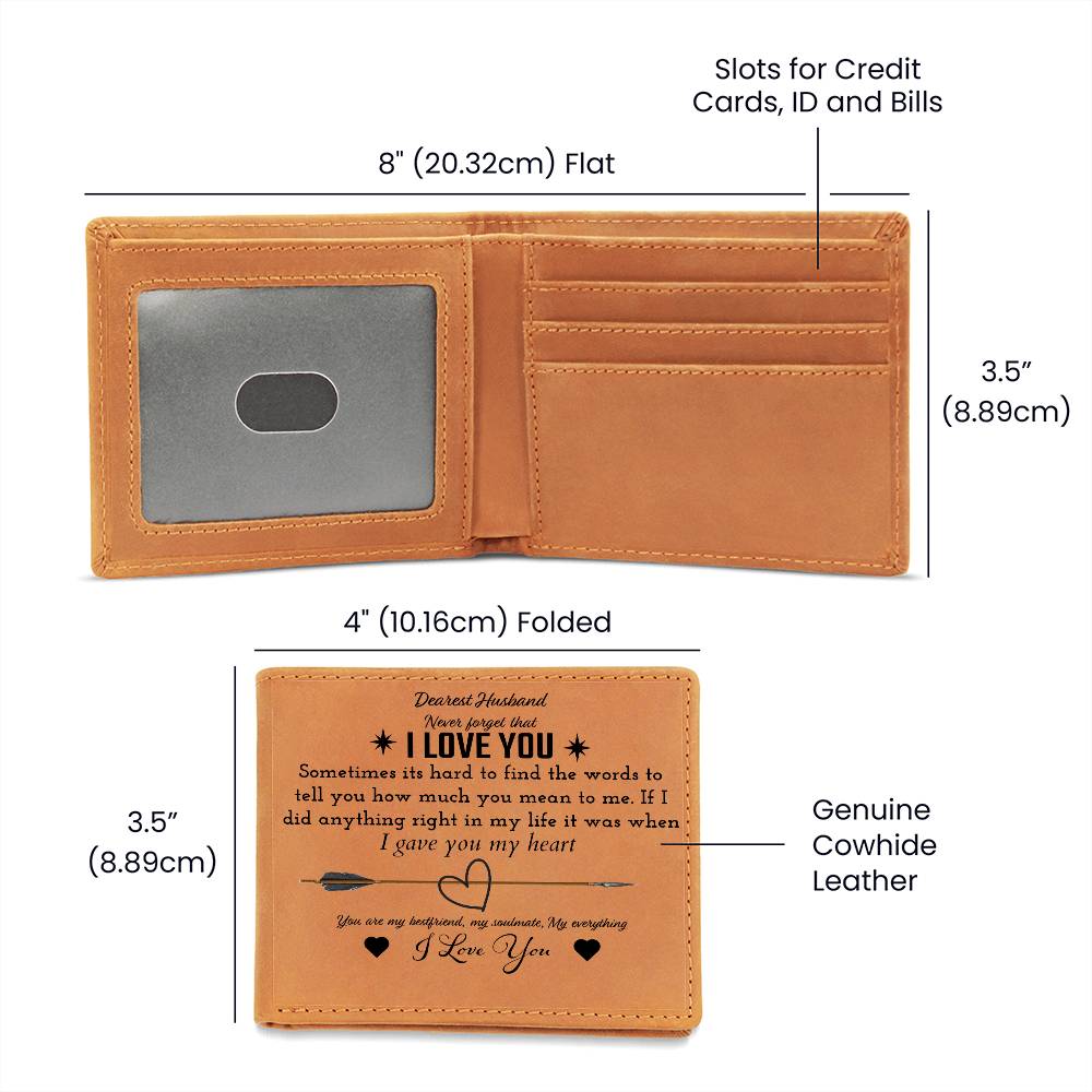 Dearest Husband keepsake wallet