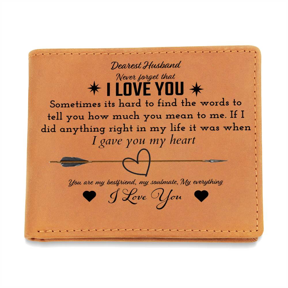 Dearest Husband keepsake wallet