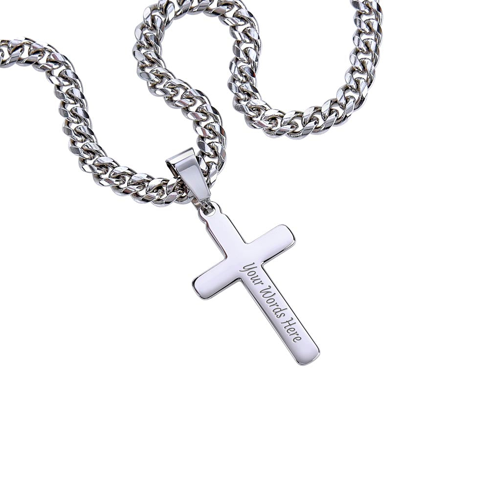 Cuban Chain Cross Proverbs 23