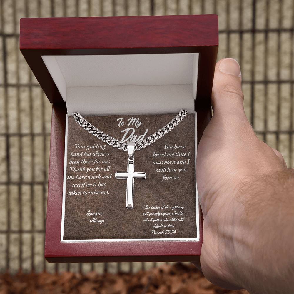 Cuban Chain Cross Proverbs 23