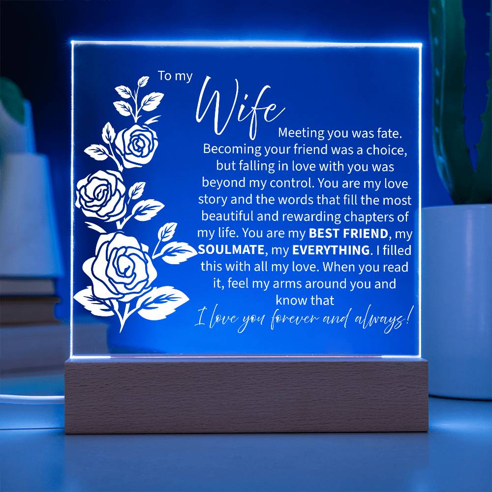 To My Wife LED Acrylic