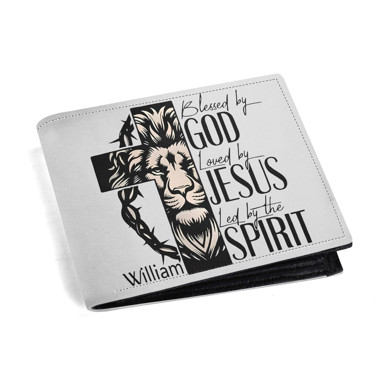Mens Top-Grain Leather Wallet Paper Folded Wallet