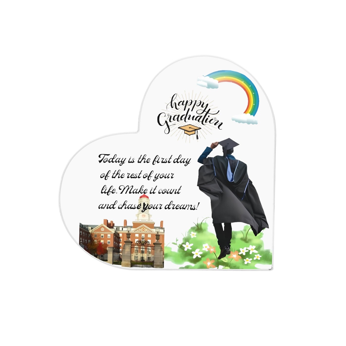 Heart Shaped Graduation Plaque