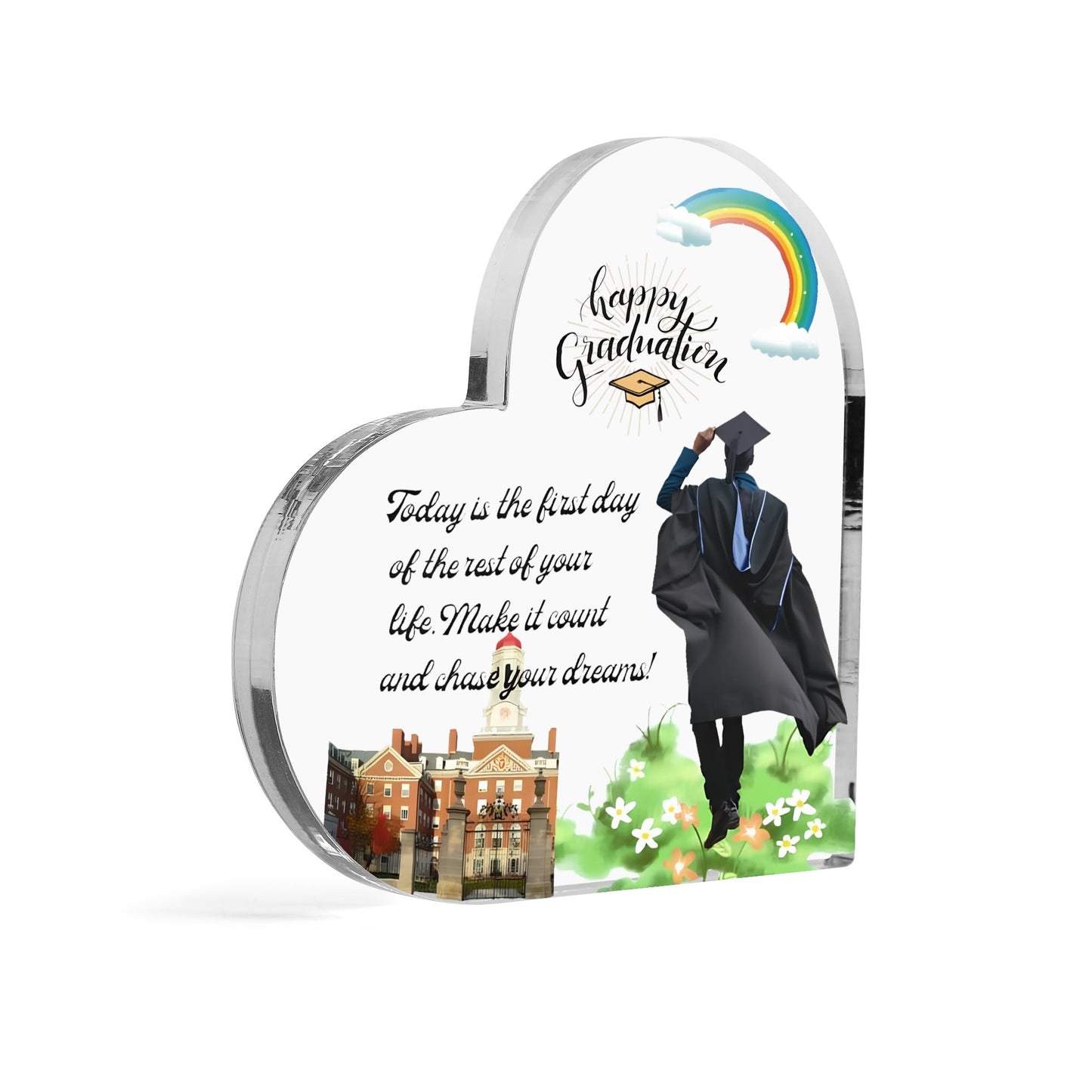 Heart Shaped Graduation Plaque
