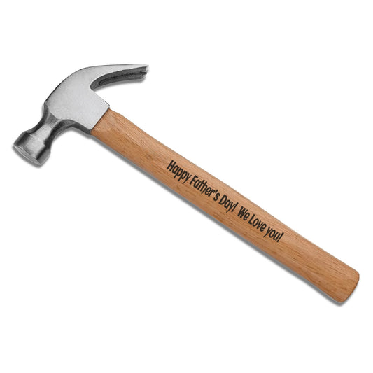 Custom Wood Hammer with Laser Engraved Unique Gift for Fathers Day