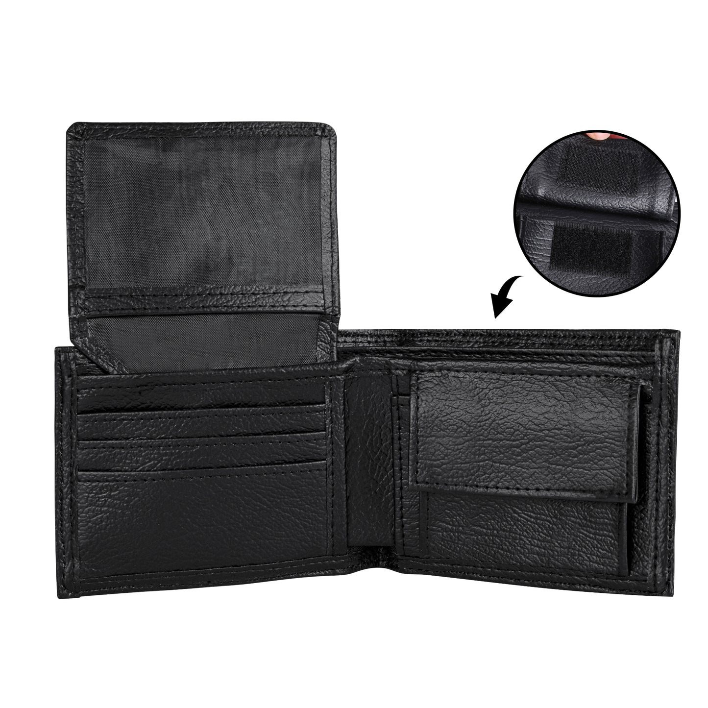 Mens Top-Grain Leather Wallet Paper Folded Wallet