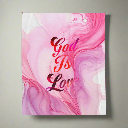 God Is Love Velveteen Plush Blanket