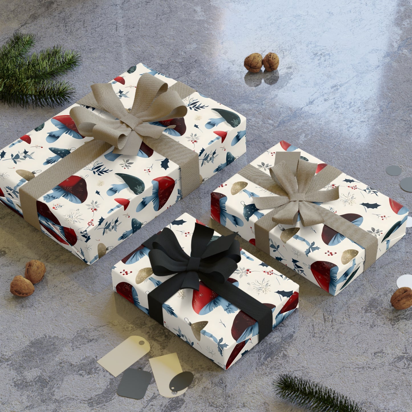 Christmas Forest Mushrooms