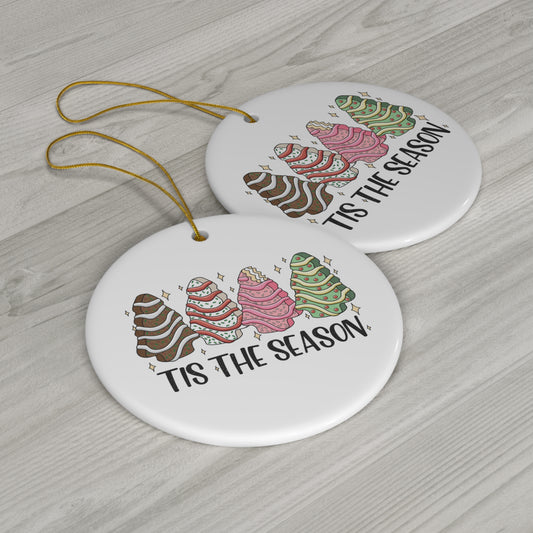 Ceramic Christmas Cake Ornament