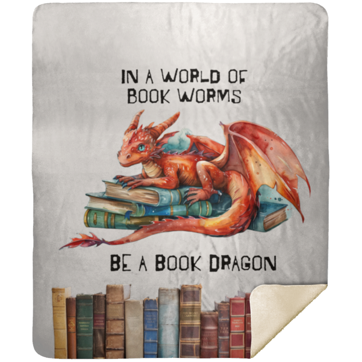 Be a book dragon blanket