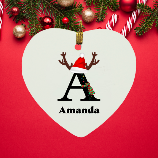Christmas Letter Personalized Name Ornament