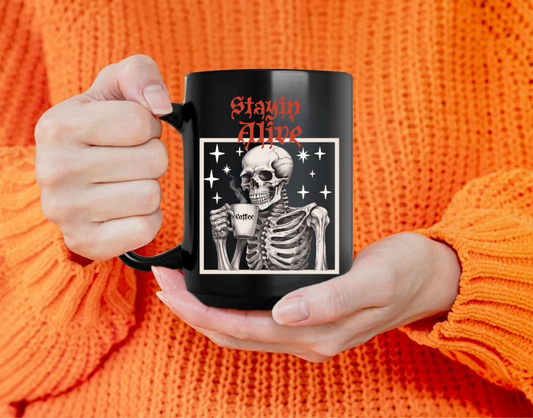 Coffee skeleton mug