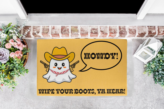 Howdy Ghost Welcome Mat