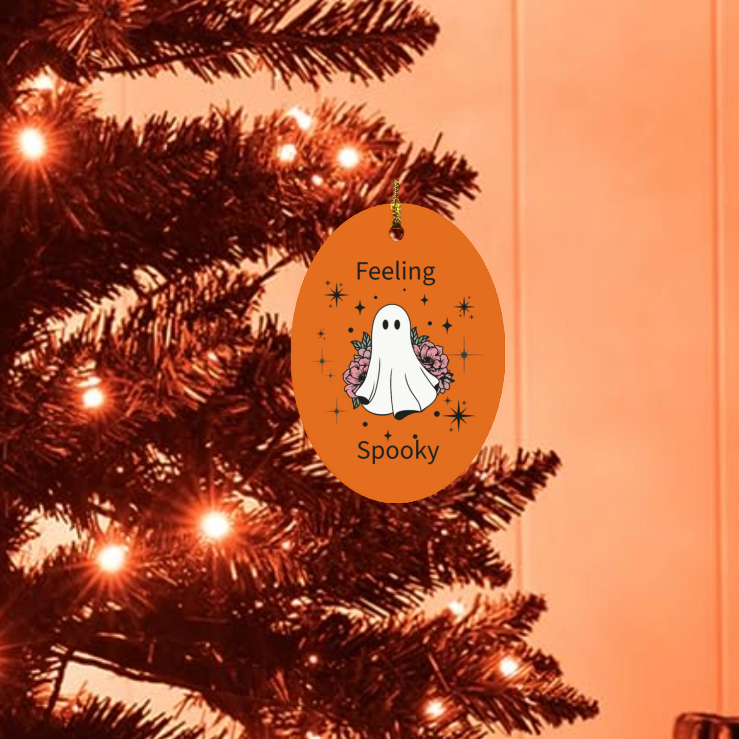 Feeling spooky ghost ornament