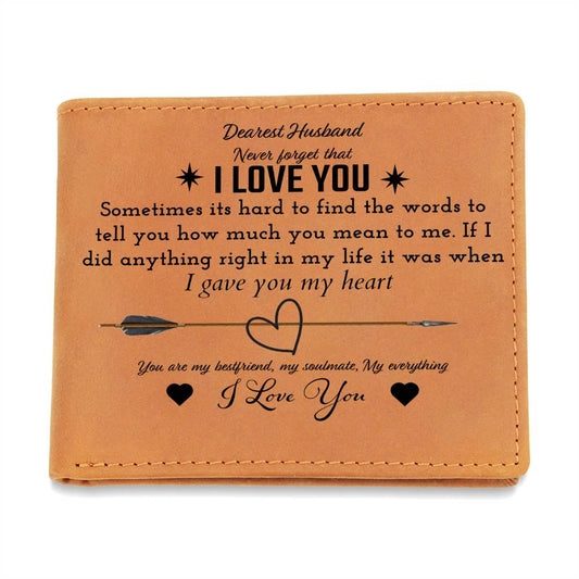 Dearest Husband keepsake wallet