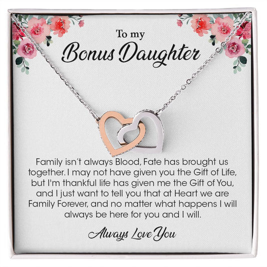 My Bonus Daughter| Family, Fate - Interlocking Hearts Necklace